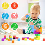 ⁦playmager blocks magna cube 3D pieces50 بلاي ماجر مكعبات 3D⁩ - الصورة ⁦2⁩