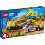 LEGO City Construction Trucks and Wrecking Ball Crane ليجو سيتي رافعة كرة الهدم 60391