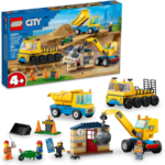 ⁦LEGO City Construction Trucks and Wrecking Ball Crane ليجو سيتي رافعة كرة الهدم 60391⁩ - الصورة ⁦2⁩