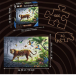 ⁦Jigsaw Puzzle Jungle Tiger بازل خشبي نمر الغابة⁩ - الصورة ⁦3⁩