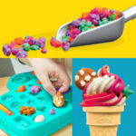 ⁦Play-Doh Rainbow Swirl Ice Cream Playset بلاي دوه مجموعة ايس كريم قوس قزح⁩ - الصورة ⁦3⁩
