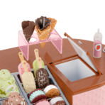 ⁦Our Generation Ice Cream Cart For Doll أور جينيريشن للدمى عربة الآيس كريم⁩ - الصورة ⁦4⁩