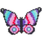 ⁦Plus Plus Puzzle By Numbers- Butterfly بلس بلس بازل الفراشة⁩ - الصورة ⁦4⁩