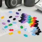 ⁦Plus Plus Puzzle By Numbers- Rainbow بلس بلس بازل قوس قزح⁩ - الصورة ⁦7⁩