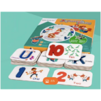 ⁦Kids Alphabet And Numeric pairing blocks with Cards Game. Best Gift For Children مكعبات مطابقة الحروف الأبجدية والأرقام للأطفال⁩ - الصورة ⁦2⁩