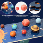 ⁦Wooden Solar System Model Board المجموعة الشمسية الخشبية⁩ - الصورة ⁦7⁩