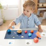 ⁦Wooden Solar System Model Board المجموعة الشمسية الخشبية⁩ - الصورة ⁦3⁩