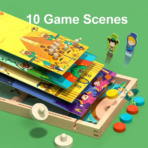 ⁦Mideer - 10-in-1 Carrom Board Game MD2131 ميدير - لعبة كاروم 10 في 1⁩ - الصورة ⁦7⁩