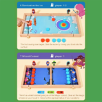 ⁦Mideer - 10-in-1 Carrom Board Game MD2131 ميدير - لعبة كاروم 10 في 1⁩ - الصورة ⁦6⁩