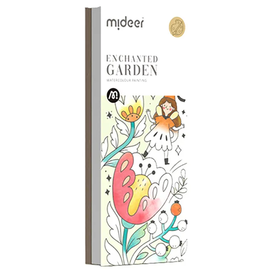 Mideer Paint w/ Water Booklet - Enchanted Garden ميدير كتيب الرسم بالماء - الحديقة المسحورة