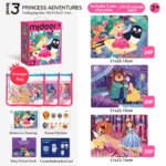 ⁦Mideer - 3-in-1 Level Up Puzzle - Princess Adventures - Level 3 MD1479 ميدير - لغز ٣ في ١ للارتقاء إلى المستوى الأعلى - مغامرات الأميرة - المستوى ٣⁩ - الصورة ⁦2⁩