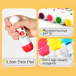 ⁦Mideer Magic Dot Markers - 6pcs MD6200ميدير أقلام تحديد النقاط السحرية - 6 قطع⁩ - الصورة ⁦3⁩