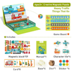 ⁦Mideer Magnetic Traffic Game 2in1 MD1040 ميدير لعبة المرور المغناطيسية 2 في 1⁩ - الصورة ⁦2⁩