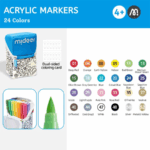 ⁦Mideer Acrylic Markers-24 MD1613ميدير أقلام أكريليك-24⁩ - الصورة ⁦8⁩