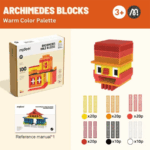 ⁦Mideer Archimedes Blocks - Warm Color Palette MD1162 ميدير أرخميدس بلوكس - لوحة ألوان دافئة⁩ - الصورة ⁦4⁩