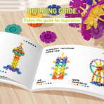 ⁦Mideer Colourful Snowflake Blocks - 200pcs MD1212ميدير مكعبات ندفة الثلج الملونة - 200 قطعة⁩ - الصورة ⁦7⁩