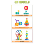 ⁦Mideer Colourful Snowflake Blocks - 200pcs MD1212ميدير مكعبات ندفة الثلج الملونة - 200 قطعة⁩ - الصورة ⁦5⁩