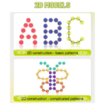 ⁦Mideer Colourful Snowflake Blocks - 200pcs MD1212ميدير مكعبات ندفة الثلج الملونة - 200 قطعة⁩ - الصورة ⁦4⁩