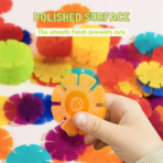 ⁦Mideer Colourful Snowflake Blocks - 200pcs MD1212ميدير مكعبات ندفة الثلج الملونة - 200 قطعة⁩ - الصورة ⁦3⁩