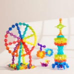 ⁦Mideer Colourful Snowflake Blocks - 200pcs MD1212ميدير مكعبات ندفة الثلج الملونة - 200 قطعة⁩ - الصورة ⁦15⁩