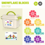 ⁦Mideer Colourful Snowflake Blocks - 200pcs MD1212ميدير مكعبات ندفة الثلج الملونة - 200 قطعة⁩ - الصورة ⁦11⁩