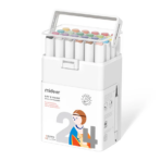 Mideer Dual Tip Markers Brush & Chisel Tip-24 Colors MD4183ميدير أقلام تحديد ثنائية الأطراف رأس فرشاة وإزميل - 24 لونًا