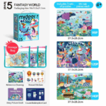 ⁦Mideer - 3-in-1 Level Up Puzzle - Fantasy World - Level 5 MD1485 ميدير - لغز ٣ في ١ للارتقاء إلى المستوى الأعلى - عالم الخيال - المستوى ٥⁩ - الصورة ⁦5⁩