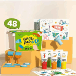 ⁦Mideer Finger Painting Paint Set Professional Paint Washable Kindergarten Graffiti Brush MD4219ميدير مجموعة ألوان الرسم بالأصابع، فرشاة احترافية قابلة للغسل لرسم الجرافيتي للأطفال⁩ - الصورة ⁦2⁩