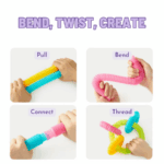 ⁦Mideer Glow Pop Fidget Tubes - 13pcs MD1419 ميدير أنابيب فيدجيت جلو بوب - ١٣ قطعة⁩ - الصورة ⁦8⁩