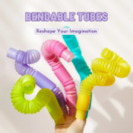 ⁦Mideer Glow Pop Fidget Tubes - 13pcs MD1419 ميدير أنابيب فيدجيت جلو بوب - ١٣ قطعة⁩ - الصورة ⁦6⁩