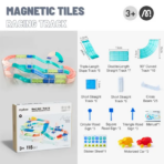 ⁦Mideer Grooved Magnetic Tiles - Racing Track MD6395 ميدير بلاط مغناطيسي مُخَدد - مضمار سباق⁩ - الصورة ⁦9⁩