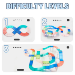 ⁦Mideer Grooved Magnetic Tiles - Racing Track MD6395 ميدير بلاط مغناطيسي مُخَدد - مضمار سباق⁩ - الصورة ⁦3⁩