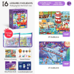 ⁦Mideer - 2-in-1 Level Up Puzzle - Holidays - Level 6 MD1488 ميدير - لغز ٢ في ١ للارتقاء إلى المستوى الأعلى - العطلات - المستوى ٦⁩ - الصورة ⁦2⁩