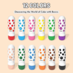 ⁦Mideer Magic Dot Markers - 12pcs MD6253ميدير أقلام تحديد النقاط السحرية - 12 قطعة⁩ - الصورة ⁦2⁩