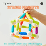 ⁦Mideer Magnetic Sticks - 60 Pcs MD1431 ميدير أعواد مغناطيسية - 60 قطعة⁩ - الصورة ⁦4⁩