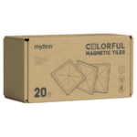 Mideer Magnetic Tiles - Warm Colors - 20pcs MD6396ميدير بلاط مغناطيسي - ألوان دافئة - ٢٠ قطعة