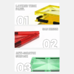 ⁦Mideer Magnetic Tiles - Cold Colors - 20pcs MD6397ميدير بلاط مغناطيسي - ألوان رائعة - ٢٠ قطعة⁩ - الصورة ⁦4⁩