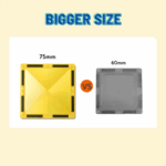 ⁦Mideer Magnetic Tiles - Cold Colors - 20pcs MD6397ميدير بلاط مغناطيسي - ألوان رائعة - ٢٠ قطعة⁩ - الصورة ⁦3⁩