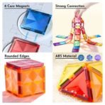 ⁦Mideer Magnetic Tiles - Cold Colors - 20pcs MD6397ميدير بلاط مغناطيسي - ألوان رائعة - ٢٠ قطعة⁩ - الصورة ⁦2⁩