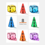 ⁦Mideer Magnetic Tiles Marble Run Edition - 100 pcs MD1166ميدير بلاط مغناطيسي إصدار ماربل ران - 100 قطعة⁩ - الصورة ⁦5⁩