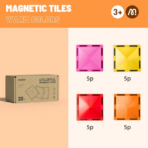 ⁦Mideer Magnetic Tiles - Warm Colors - 20pcs MD6396ميدير بلاط مغناطيسي - ألوان دافئة - ٢٠ قطعة⁩ - الصورة ⁦6⁩