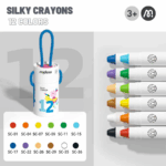 ⁦Mideer Rotary Washable Crayons - 12pcs MD4253 ميدير أقلام تلوين دوارة قابلة للغسل - 12 قطعة⁩ - الصورة ⁦2⁩