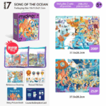 ⁦Mideer - 2-in-1 Level Up Puzzle - Song Of The Ocean - Level 7 MD1490 ميدير - لغز ٢ في ١ للارتقاء إلى المستوى الأعلى - أغنية المحيط - المستوى ٧⁩ - الصورة ⁦2⁩