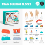 ⁦Mideer Train Track Building Blocks - Urban Adventure MD1566 ميدير بناء مسار قطار - مغامرة حضرية⁩ - الصورة ⁦5⁩