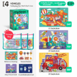 ⁦Mideer  3-in-1 Level Up Puzzle Transportation - Level 4 MD1481 ميدير - ألغاز ارتقِ بمستوى جديد - المستوى الرابع: النقل⁩ - الصورة ⁦6⁩