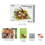⁦Mideer Wooden 3D Puzzle Hercules Beetle MD1346 ميدير أحجية خشبية ثلاثية الأبعاد على شكل خنفساء هرقل⁩ - الصورة ⁦3⁩