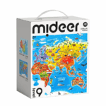 Mideer - 2-In-1 Level Up Puzzle - World Map - Level 9 MD1519 ميدير - لغز ٢ في ١ للارتقاء إلى المستوى الأعلى - خريطة العالم - المستوى ٩