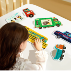 ⁦Mideer My First Artist Puzzle: Busy Cars MD1458 ميدير  لغزي الفني الأول: السيارات المزدحمة⁩ - الصورة ⁦4⁩
