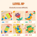 ⁦Mideer Magnetic Wooden Geometry Blocks - 250pcs MD6283 ميدير مكعبات هندسية خشبية مغناطيسية - ٢٥٠ قطعة⁩ - الصورة ⁦4⁩