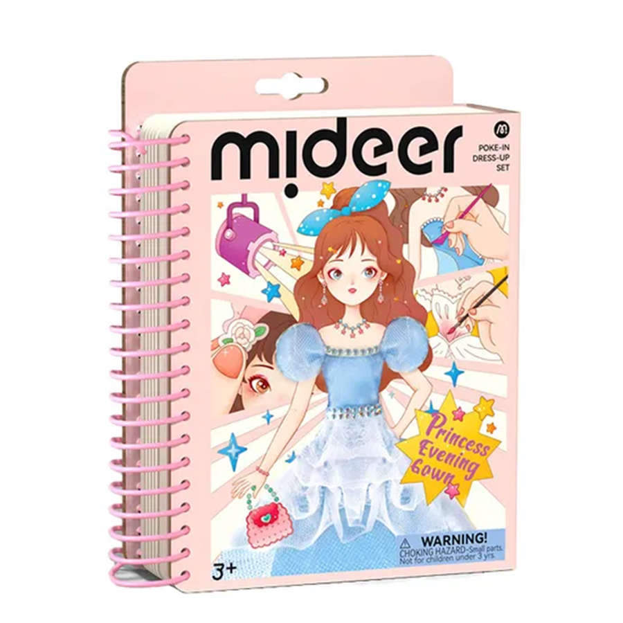 Mideer Poke-In Dress Up Kit - Princess Evening Gown ميدير طقم ملابس بوك-إن - فستان سهرة أميرة